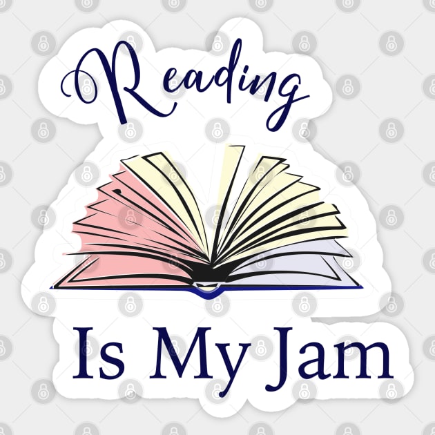 Reading is my JAM Sticker by FamilyCurios